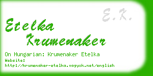 etelka krumenaker business card